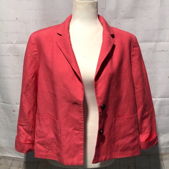 Evan Picone Pink Blazer Jacket size 10 - Picture 6 of 14